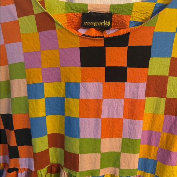 Nooworks Multicolor Checkered Midi Dress - Picture 3 of 9